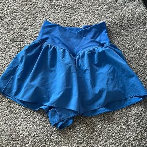 Aerie Offline Blue Crossover flowy shorts